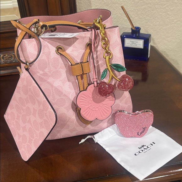 Pink powder Rowan bucket bag - Picture 2 of 7